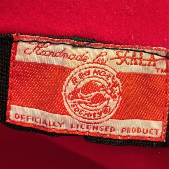 Scala Red Hat Society Red Wool Hat with Velour Bow Detail - Picture 4 of 6